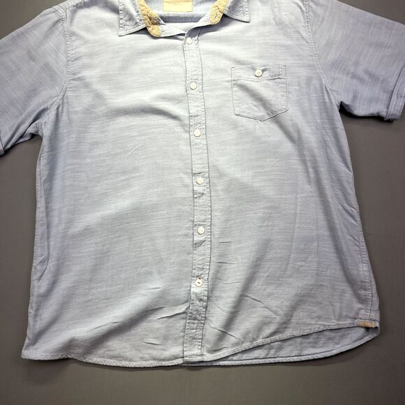 Weatherproof Button Up Shirt Men's XXL Blue White Color Blend 100% Cotton - Picture 5 of 15